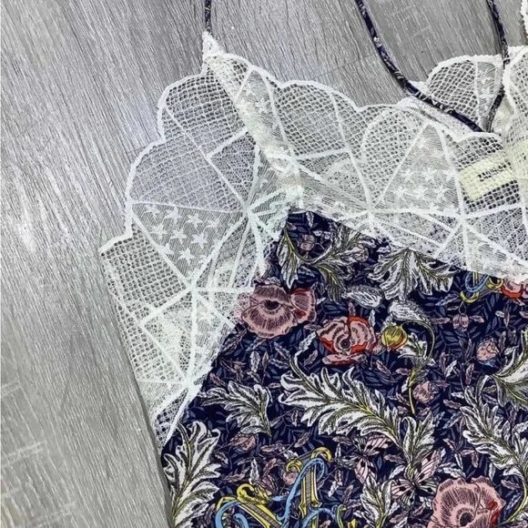 Zadig & Voltaire Rivali Lace Floral Slip Midi Dress Navy Blue Skulls Small NWOT - Picture 4 of 10